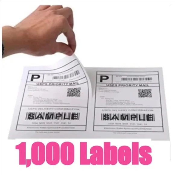 1000 INKJET/LASER SHIPPING LABELS half sheet
